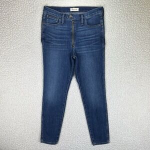 Madewell Skinny Roadtripper Jeans Women's 30 (Actual 32x28) Blue Minimalist Mod